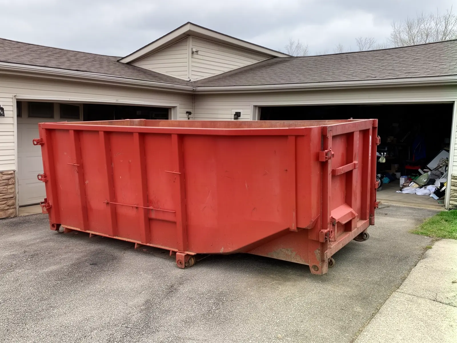Roll-off dumpster from Lockwell & Sons Dumpster Rental in Oklahoma City, OK